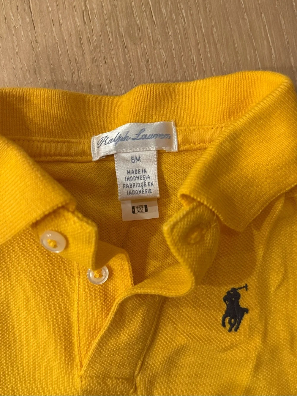 Ralph Lauren Baby Yellow Polo Shirt Sz 6M